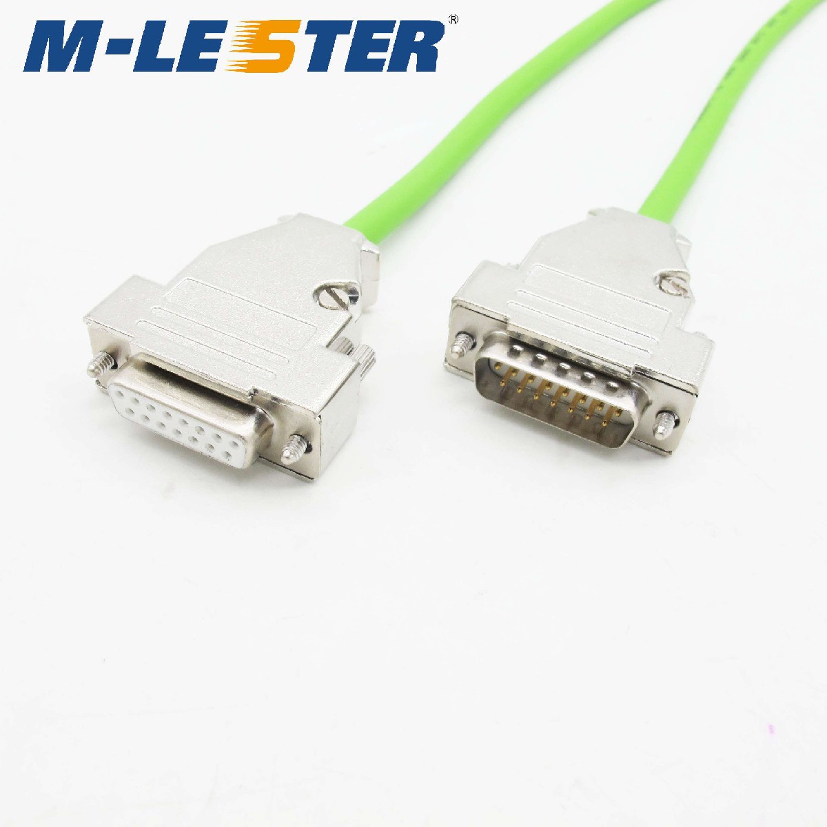 DB15针转孔（两排）屏蔽连接线锌合金装配铁壳螺丝式