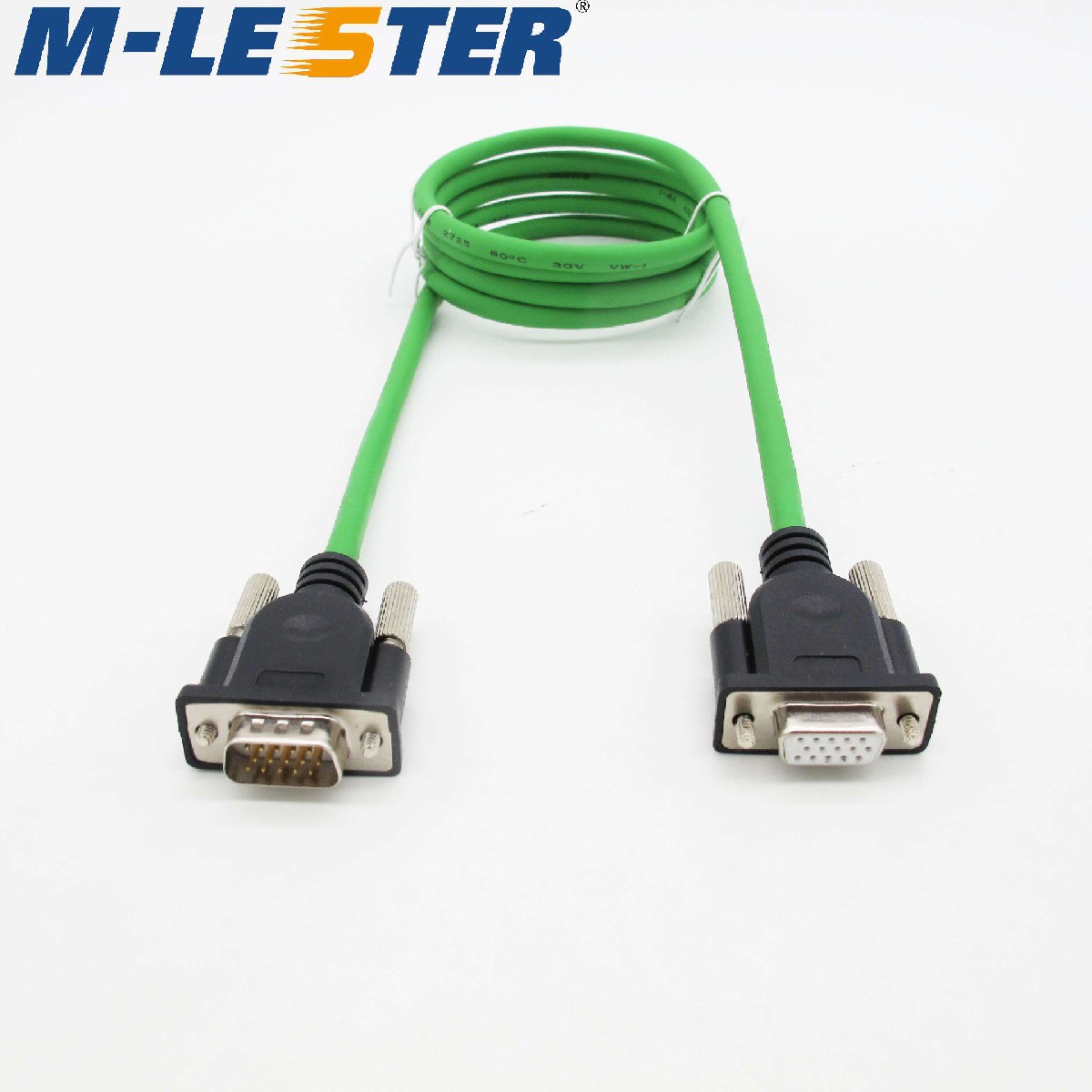 DB15针转孔（三排）屏蔽连接线成型一体螺丝式