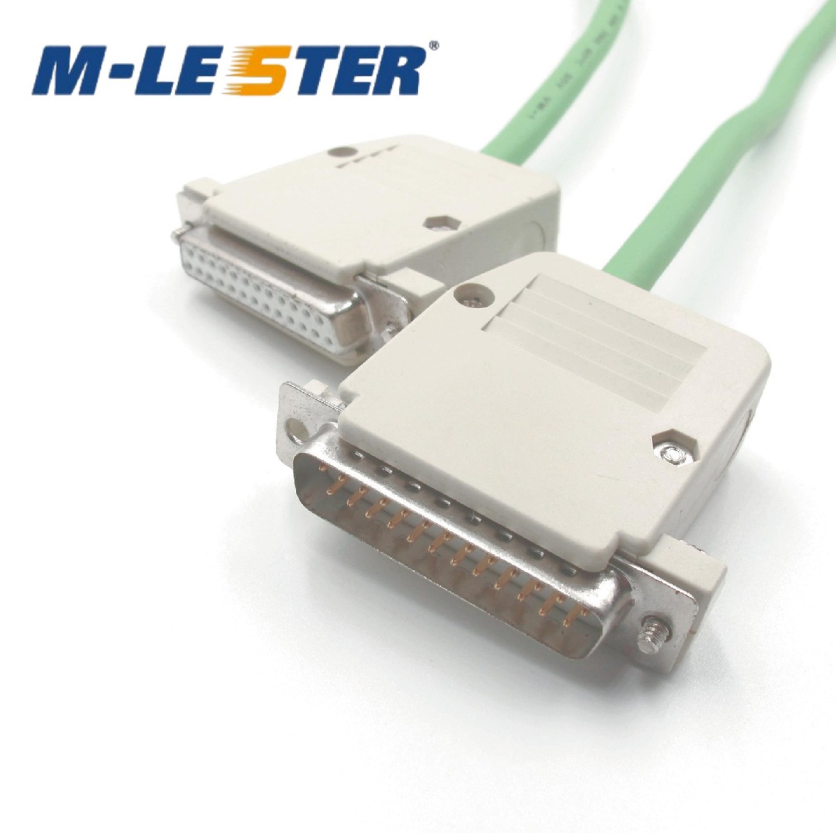 DB25针转孔屏蔽连接线ABS塑壳灰白色装配式