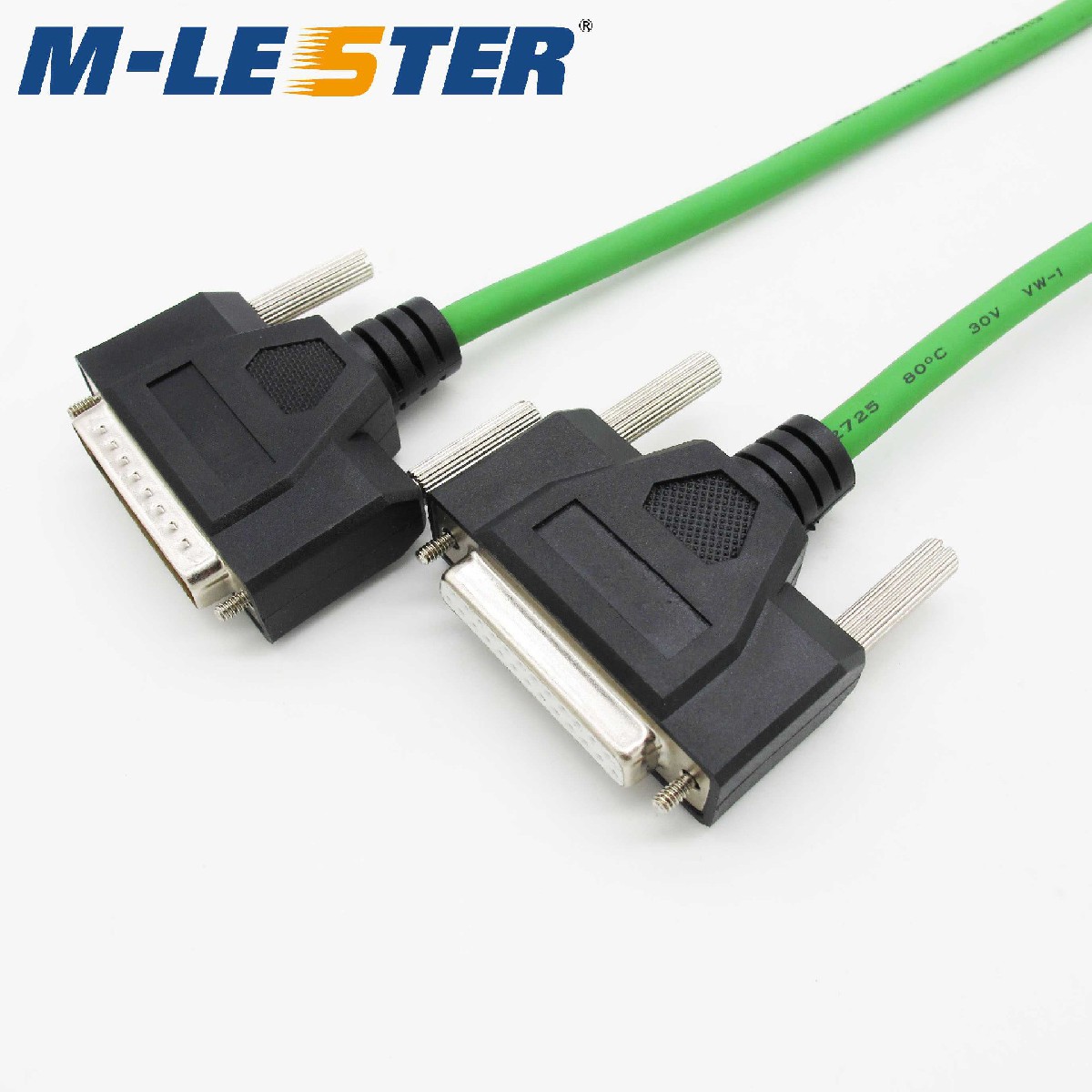 DB25针转孔屏蔽连接线成型一体螺丝式