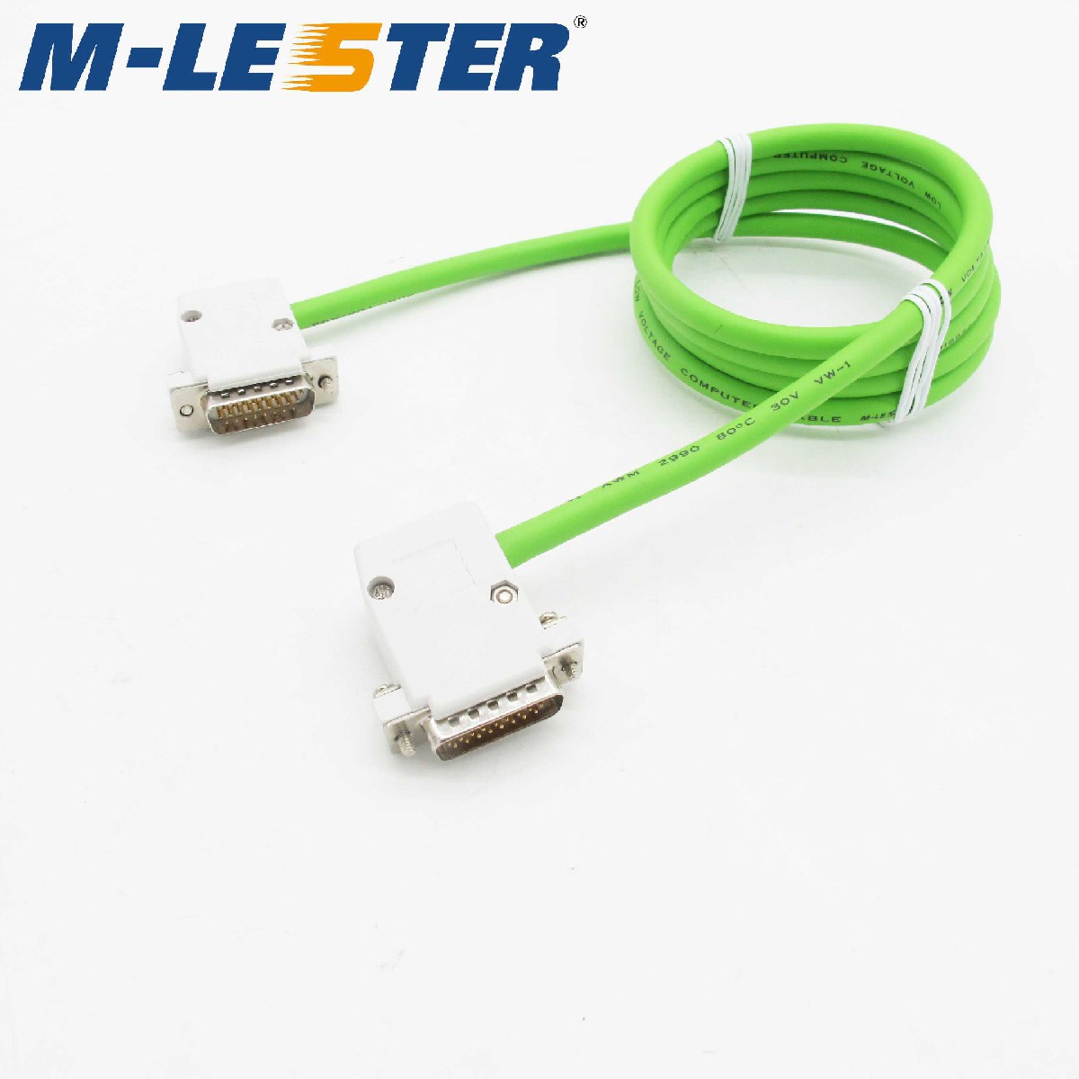 DB26针转针（三排）连接线ABS塑壳灰白色装配式(侧出线)