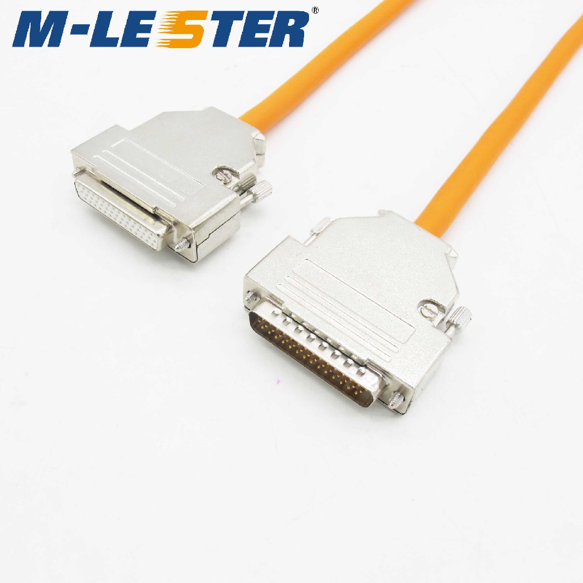 DB44针转孔（三排）双绞双屏蔽连接线 锌合金铁壳装配螺丝式