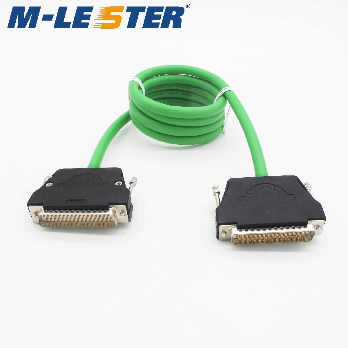 DB50针转针(三排)双绞双屏蔽连接线ABS塑壳黑色装配螺丝式