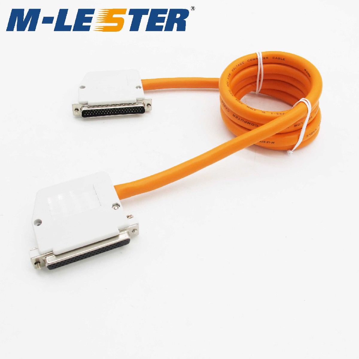 DB62针转孔双绞双屏蔽连接线ABS塑壳灰白色装配式（侧出线）