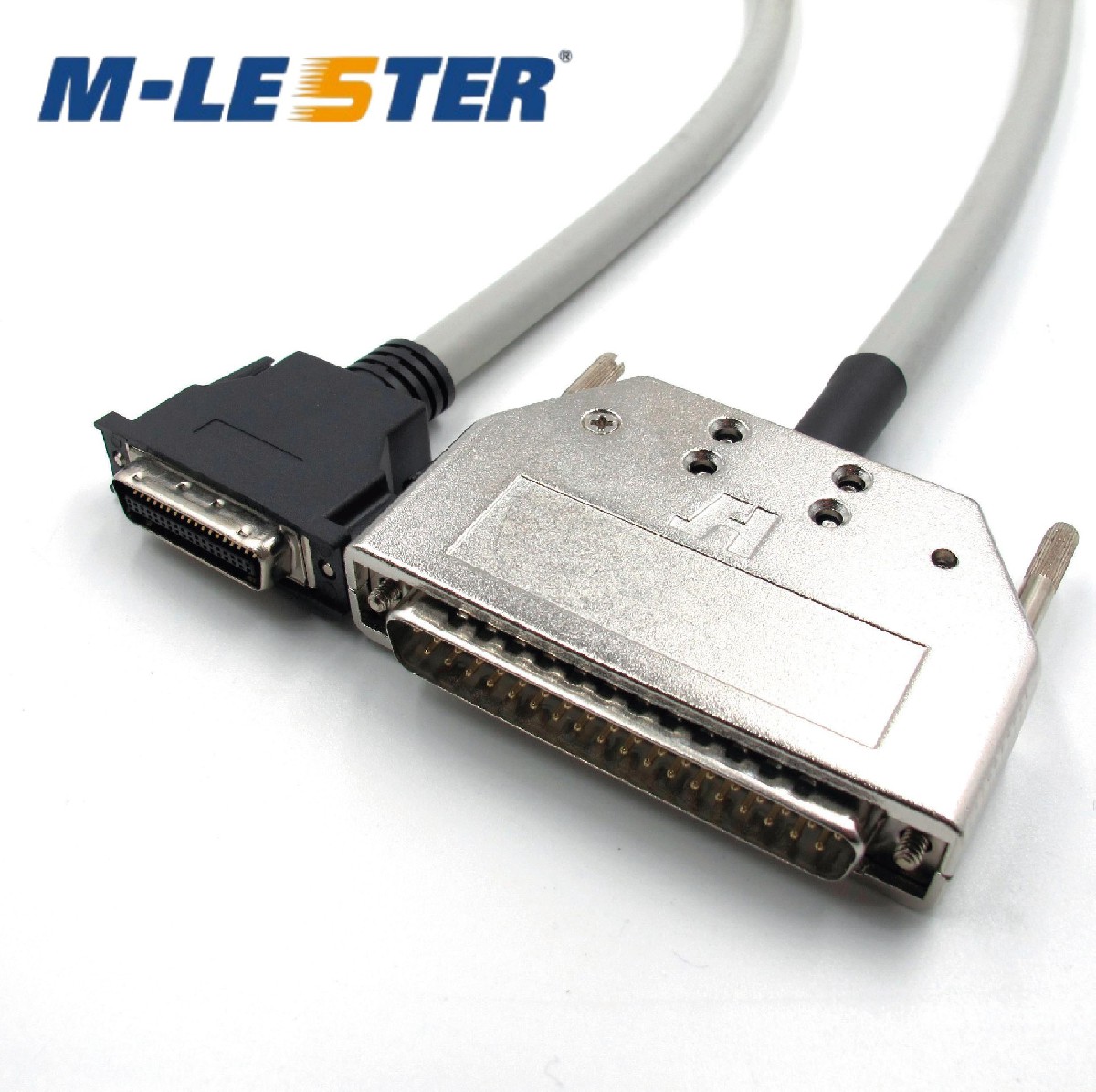 DB37针锌合金铁壳转SCSI CN36针塑壳螺丝一体式连接线