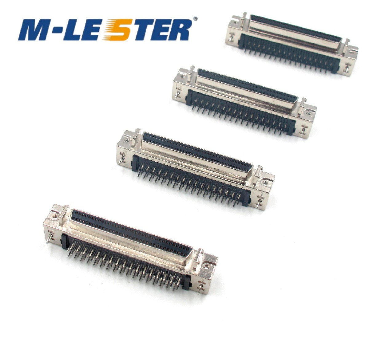 SCSI DB50.DB68母间距1.27 90度锌合金支架连接器