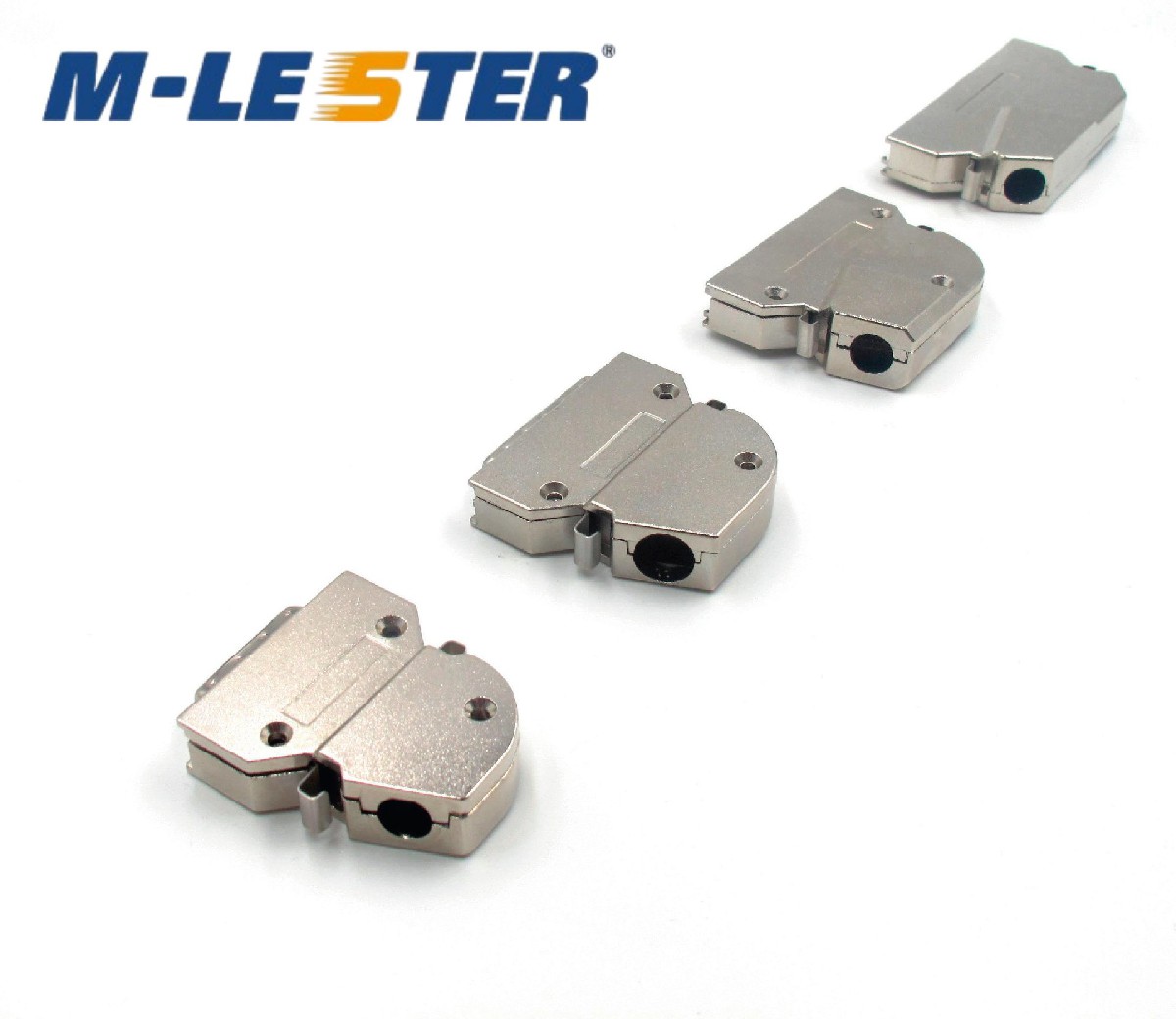 SCSI 26.36.50.68.100 90度出线弹片式锌合金铁壳连接器