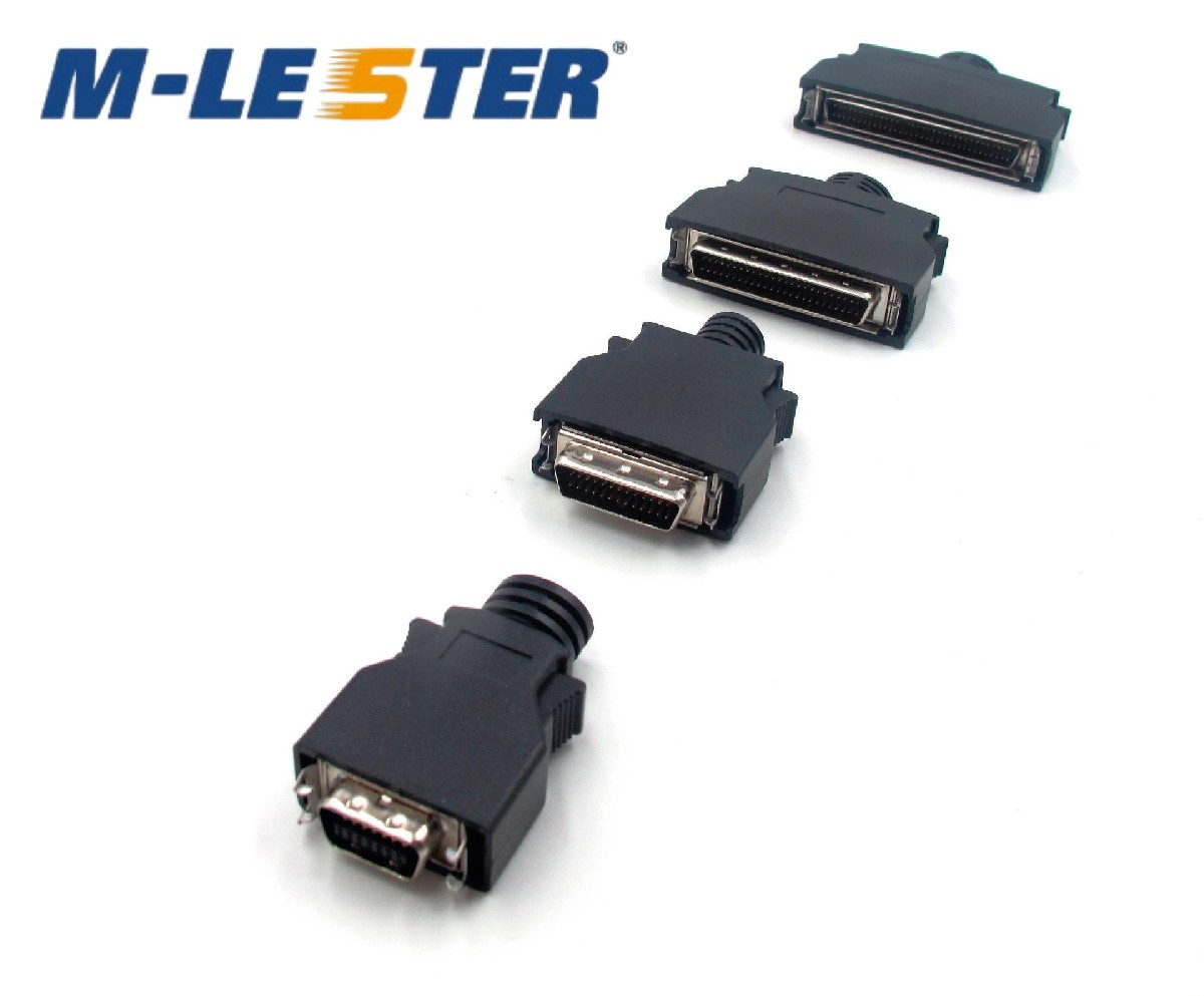 SCSI DB20.DB26.DB36.DB50.DB68公 间距1.27 180度出线一体弹片式连接器