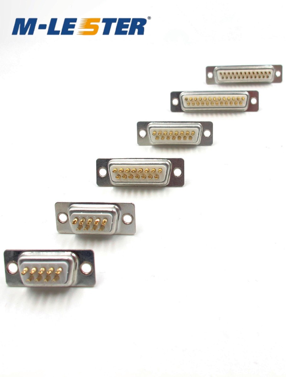 DB9,DB15,DB25公母实白胶芯反面图连接器