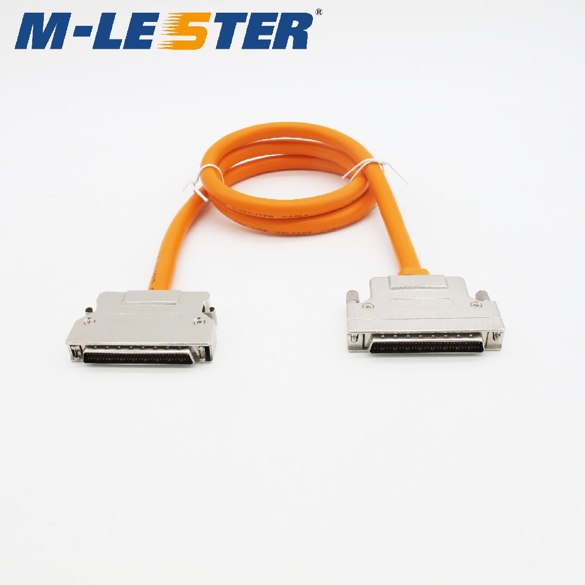 SCSI DB68针转DB68孔锌合金铁壳螺丝+锌合金铁壳弹片式