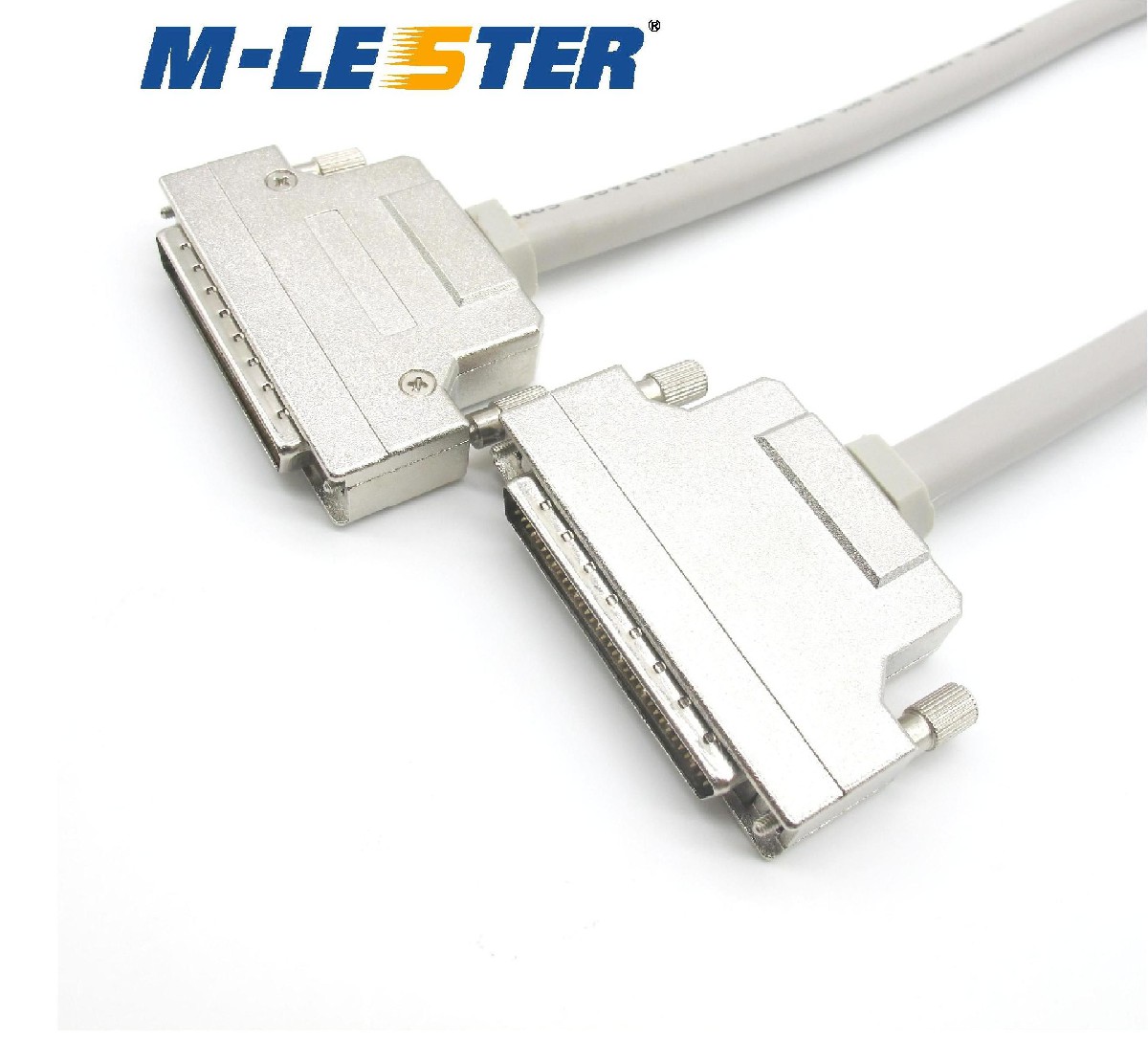 SCSI DB68针转DB68针锌合金铁壳螺丝式