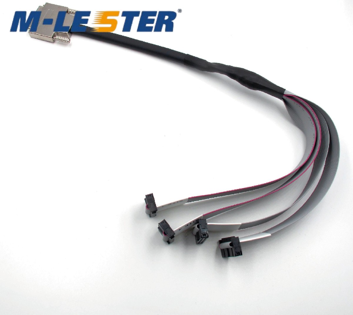 SCSI V.68针锌合金铁壳螺丝式转IDCx4