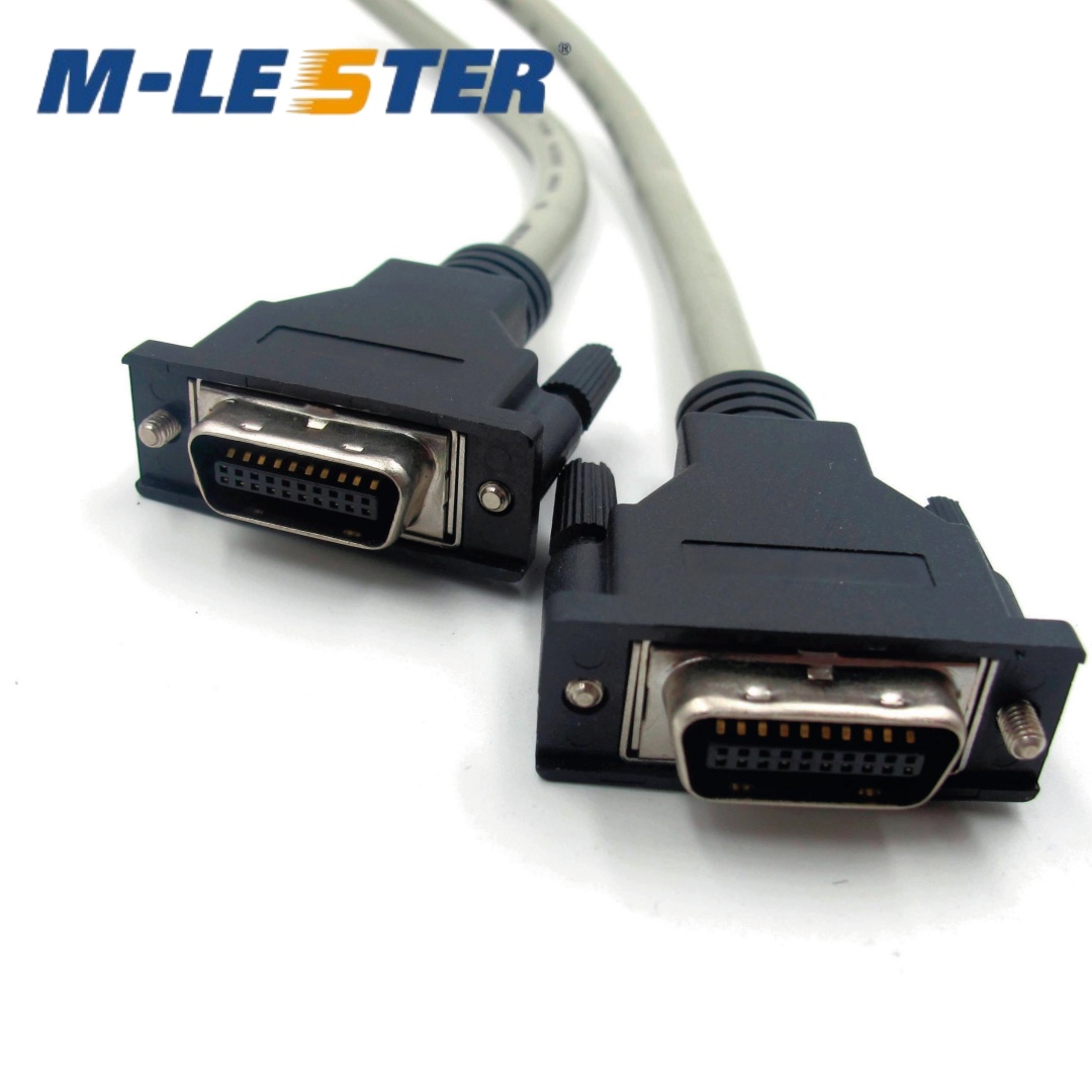 SCSI CN20针转CN20针塑壳装配一体螺丝式