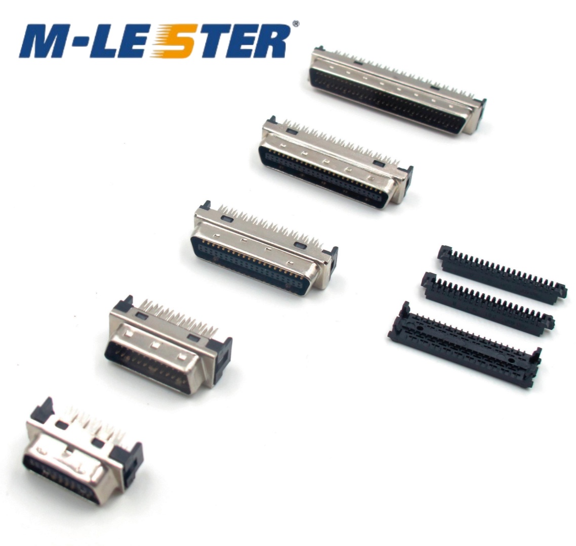 SCSI DB20.DB26.DB36.DB40.DB50.DB68.DB100.CN14.CN20.CN26.CN36.CN40.CN50.CN68公母间距1.27刺破式成型主体连接器